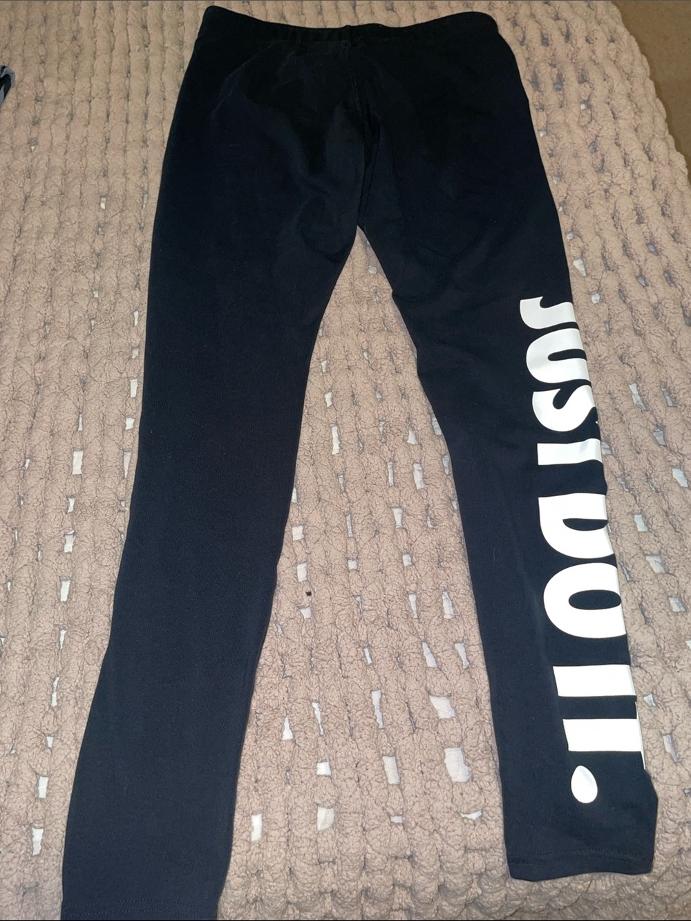 Women’s Nike Black “Just Do It” Full-Length Leggings Medium - Picture 4 of 4